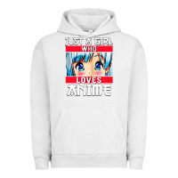Pigment Lunar Rock just a girl who loves anime japanese cute Urban Hoodie - artisFamous