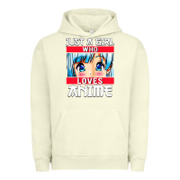 Pigment Pistachio just a girl who loves anime japanese cute Urban Hoodie - artisFamous