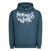 Pigment Midnight Navy motionless in white Urban Hoodie - artisFamous