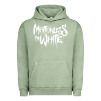 Pigment Oil Green motionless in white Urban Hoodie - artisFamous