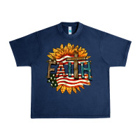 Navy Faith USA Urban Heavy Tee - FaDigitalArtStudio