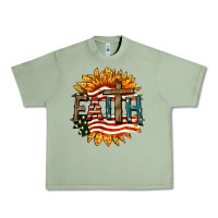 Oil Green Faith USA Urban Heavy Tee - FaDigitalArtStudio