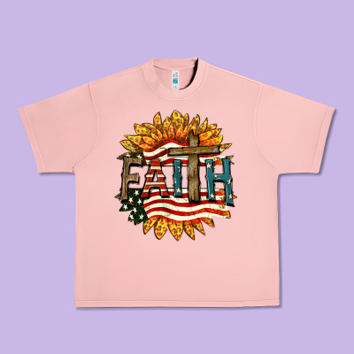 Faith Usa Urban Heavy Tee Designed By Fadigitalartstudio