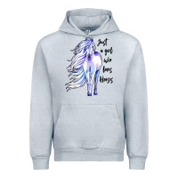 Heather Grey just a girl who loves horses Urban Hoodie - artisFamous