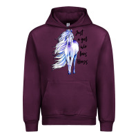 Mauve Wine just a girl who loves horses Urban Hoodie - artisFamous