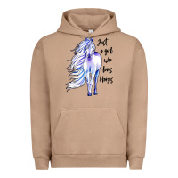 Pigment Burro just a girl who loves horses Urban Hoodie - artisFamous