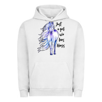 Pigment Lunar Rock just a girl who loves horses Urban Hoodie - artisFamous