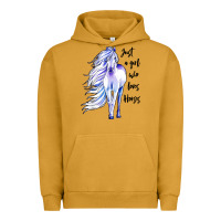 Pigment Peanut Butter just a girl who loves horses Urban Hoodie - artisFamous