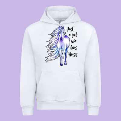 Just A Girl Who Loves Horses Urban Hoodie Designed By Artisfamous