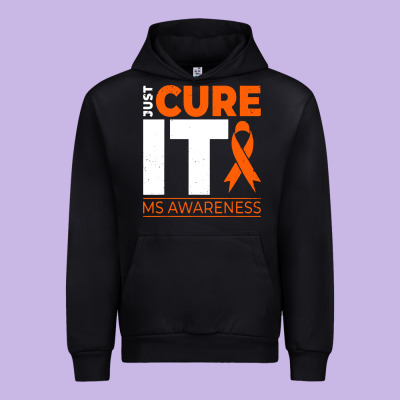 Just Cure It Ms Multiple Sclerosis Awareness Urban Hoodie Designed By Artisfamous