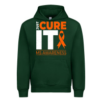 Forest Green just cure it ms multiple sclerosis awareness Urban Hoodie - artisFamous