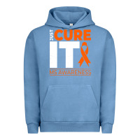 Pigment Pebble Blue just cure it ms multiple sclerosis awareness Urban Hoodie - artisFamous