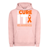 Pigment Salmon just cure it ms multiple sclerosis awareness Urban Hoodie - artisFamous