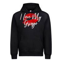 Black kiss lips i love my gringo wife girlfriend premium Urban Hoodie - artisFamous