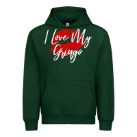 Forest Green kiss lips i love my gringo wife girlfriend premium Urban Hoodie - artisFamous