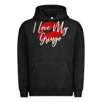 Pigment Black kiss lips i love my gringo wife girlfriend premium Urban Hoodie - artisFamous
