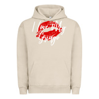 Pigment French Oak kiss lips i love my gringo wife girlfriend premium Urban Hoodie - artisFamous