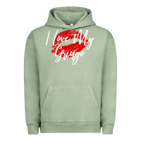 Pigment Oil Green kiss lips i love my gringo wife girlfriend premium Urban Hoodie - artisFamous