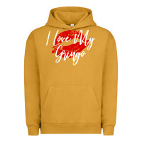 Pigment Peanut Butter kiss lips i love my gringo wife girlfriend premium Urban Hoodie - artisFamous