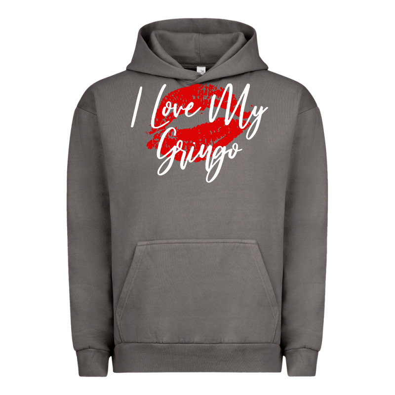 Kiss Lips I Love My Gringo Wife Girlfriend Premium Urban Hoodie by artisFamous | Teevron