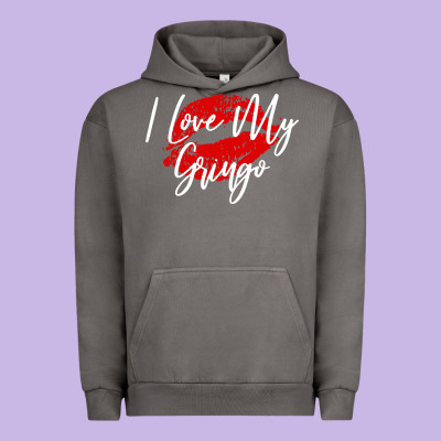 Kiss Lips I Love My Gringo Wife Girlfriend Premium Urban Hoodie Designed By Artisfamous