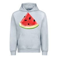 Heather Grey Watermelon Slice Png Urban Hoodie - artisFamous