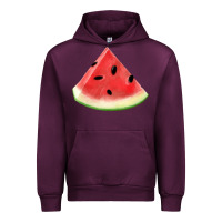 Mauve Wine Watermelon Slice Png Urban Hoodie - artisFamous