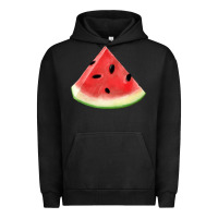 Pigment Black Watermelon Slice Png Urban Hoodie - artisFamous