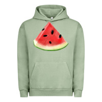 Pigment Oil Green Watermelon Slice Png Urban Hoodie - artisFamous