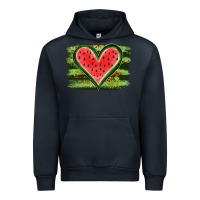 Navy Watermelon Heart Urban Hoodie - artisFamous