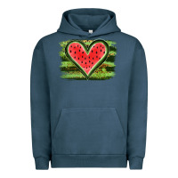 Pigment Midnight Navy Watermelon Heart Urban Hoodie - artisFamous