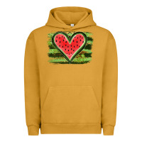 Pigment Peanut Butter Watermelon Heart Urban Hoodie - artisFamous