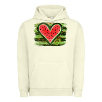 Pigment Pistachio Watermelon Heart Urban Hoodie - artisFamous