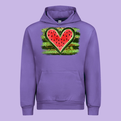 Watermelon Heart Urban Hoodie Designed By Artisfamous