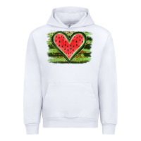White Watermelon Heart Urban Hoodie - artisFamous