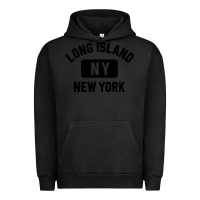 Pigment Black long island ny gym style distressed amber print Urban Hoodie - artisFamous
