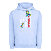 Pigment Grape Ice mens distressed dinosaur autism dad usa flag Urban Hoodie - artisFamous