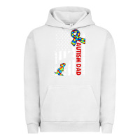 Pigment Lunar Rock mens distressed dinosaur autism dad usa flag Urban Hoodie - artisFamous