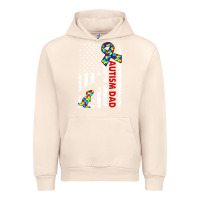 Sandshell mens distressed dinosaur autism dad usa flag Urban Hoodie - artisFamous