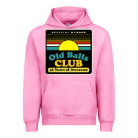 Fuchsia Pink mens old balls club 40 years awesome Urban Hoodie - artisFamous