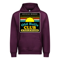 Mauve Wine mens old balls club 40 years awesome Urban Hoodie - artisFamous