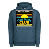Pigment Midnight Navy mens old balls club 40 years awesome Urban Hoodie - artisFamous