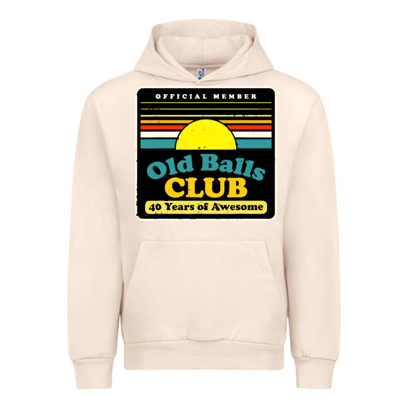 Mens Old Balls Club 40 Years Awesome Urban Hoodie by artisFamous | Teevron