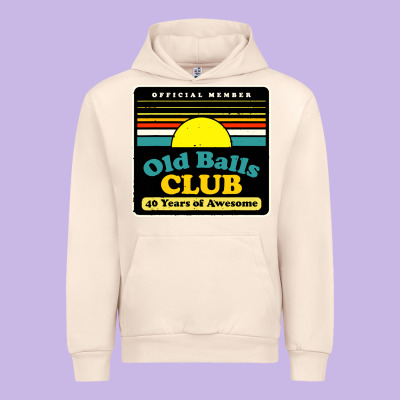 Mens Old Balls Club 40 Years Awesome Urban Hoodie Designed By Artisfamous