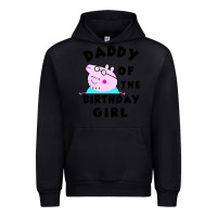 Black mens peppa pig daddy of the birthday Urban Hoodie - artisFamous