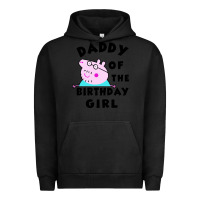Pigment Black mens peppa pig daddy of the birthday Urban Hoodie - artisFamous