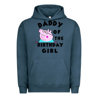 Pigment Midnight Navy mens peppa pig daddy of the birthday Urban Hoodie - artisFamous