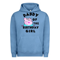 Pigment Pebble Blue mens peppa pig daddy of the birthday Urban Hoodie - artisFamous