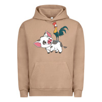 Pigment Burro hei hei rooster and pig funny cartoon Urban Hoodie - artisFamous