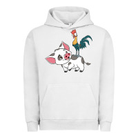 Pigment Lunar Rock hei hei rooster and pig funny cartoon Urban Hoodie - artisFamous